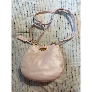 NWT VINTAGE Pearlescent Pink Leather Liz Claiborne Shoulder Crossbody Bag Purse